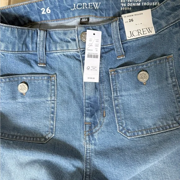 J. Crew NWT High-rise Sailor denim trouser in 1996 semi-stretch - Picture 8 of 10